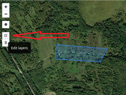 Кнопка редактирования полигона